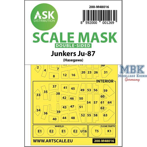 Artscale ASK200-M48016 Junkers Ju 87D-3 double-sided painting masks