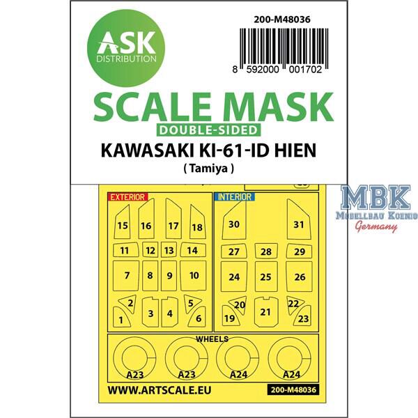 Artscale ASK200-M48036 Kawasaki Ki-61-ID Hien double-sided painting mask