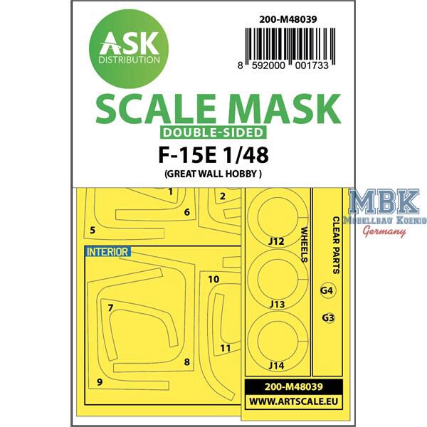 Artscale ASK200-M48039 F-15E double-sided painting mask for Great Wall H.