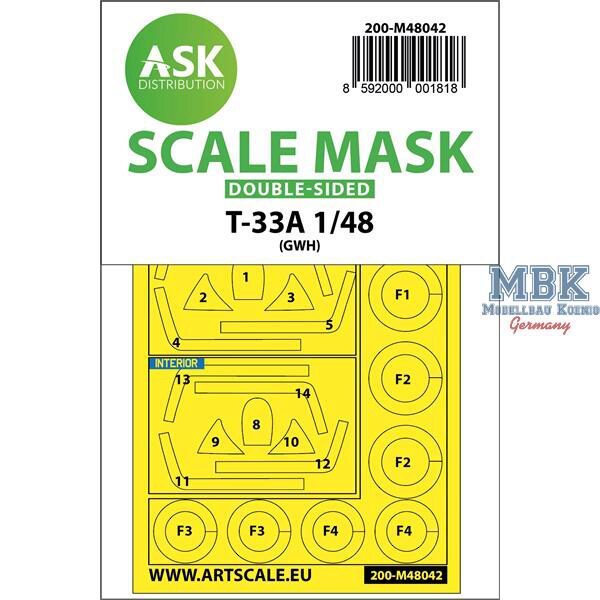 Artscale ASK200-M48042 T-33A double-sided painting mask for Great Wall H.