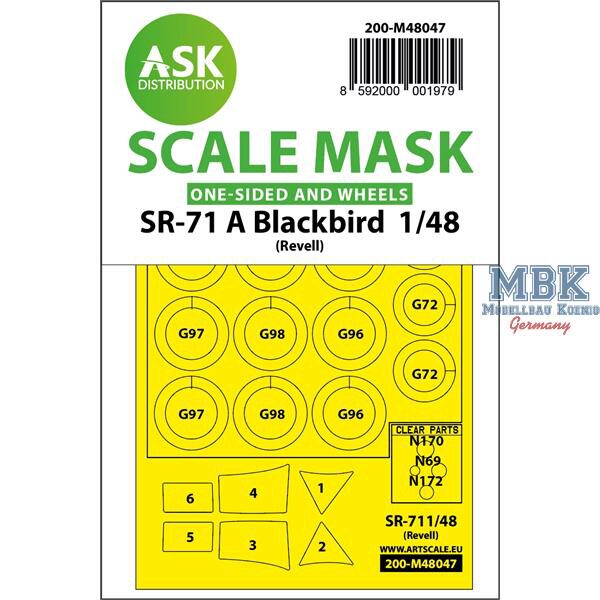 Artscale ASK200-M48047 SR-71 A Blackbird one-sided mask for Revell