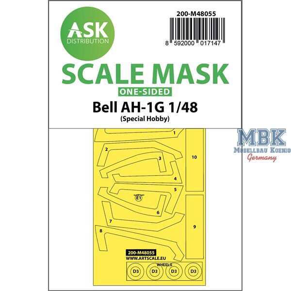 Artscale ASK200-M48055 Bell AH-1G one-sided express mask f. Special Hobby