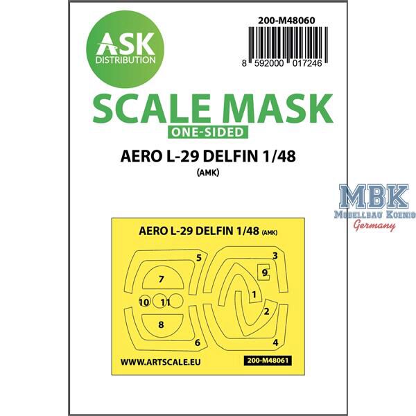 Artscale ASK200-M48060 AERO L-29 DELFIN one-sided express mask for AMK