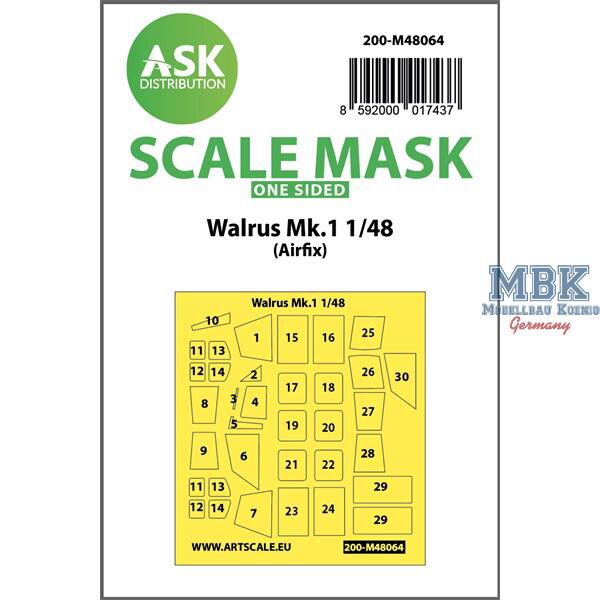 Artscale ASK200-M48064 Walrus Mk.1 one-sided mask for Airfix