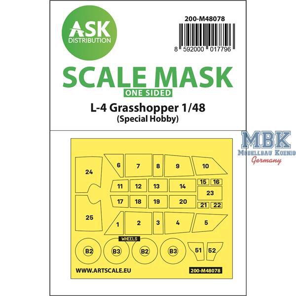 Artscale ASK200-M48078 L-4 Grasshopper one-sided self-adhesive mask SH