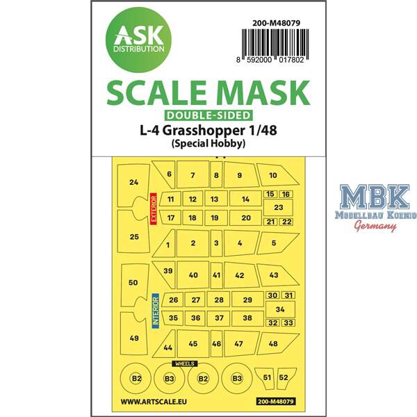 Artscale ASK200-M48079 L-4 Grasshopper double-sided self-adhesive mask