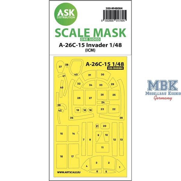 Artscale ASK200-M48084 A-26C-15 Invader one-sided mask self-adhesive