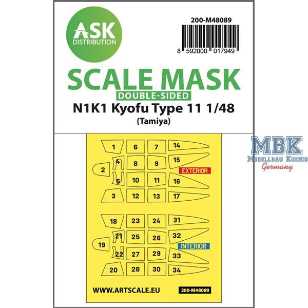 Artscale ASK200-M48089 N1K1 Kyofu Type 11 double-sided mask self-adhesive
