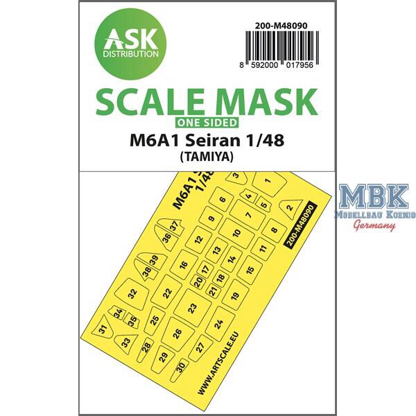 Artscale ASK200-M48090 M6A1 Seiran one-sided mask self-adhesive pre-cut