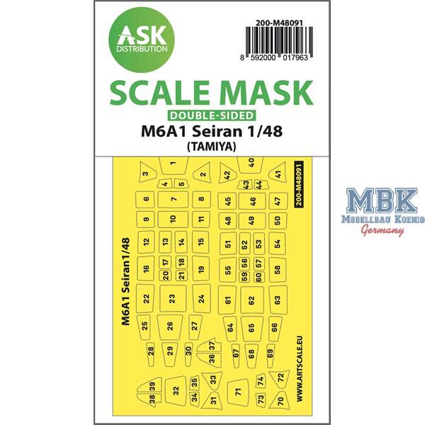 Artscale ASK200-M48091 M6A1 Seiran double-sided mask self-adhesive