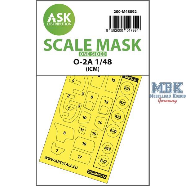 Artscale ASK200-M48092 O-2A one-sided mask self-adhesive pre-cutted ICM