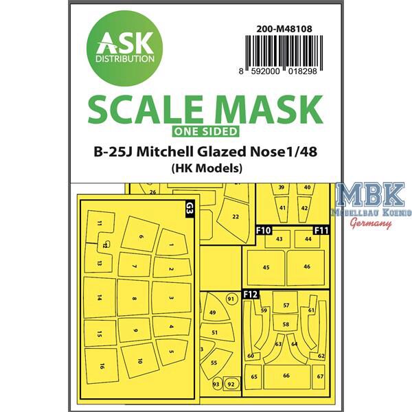 Artscale ASK200-M48108 B-25J Mitchell one-sided mask self-adhesive