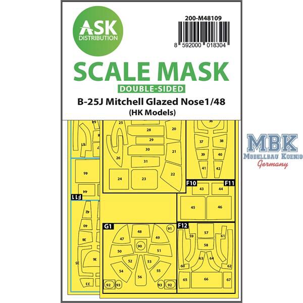Artscale ASK200-M48109 B-25J Mitchell double-sided mask self-adhesive