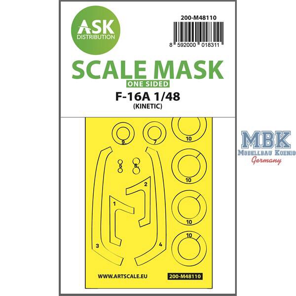 Artscale ASK200-M48110 F-16A one-sided express mask, self-adhesive