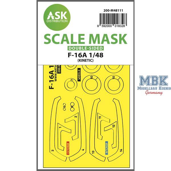 Artscale ASK200-M48111 F-16A double-sided express mask, self-adhesive