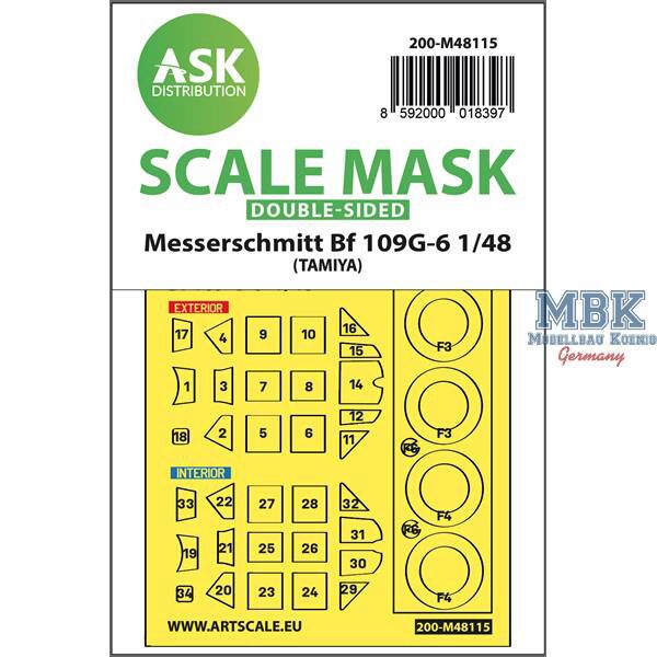 Artscale ASK200-M48115 Bf 109G-6 double-sided express mask, self-adhesive