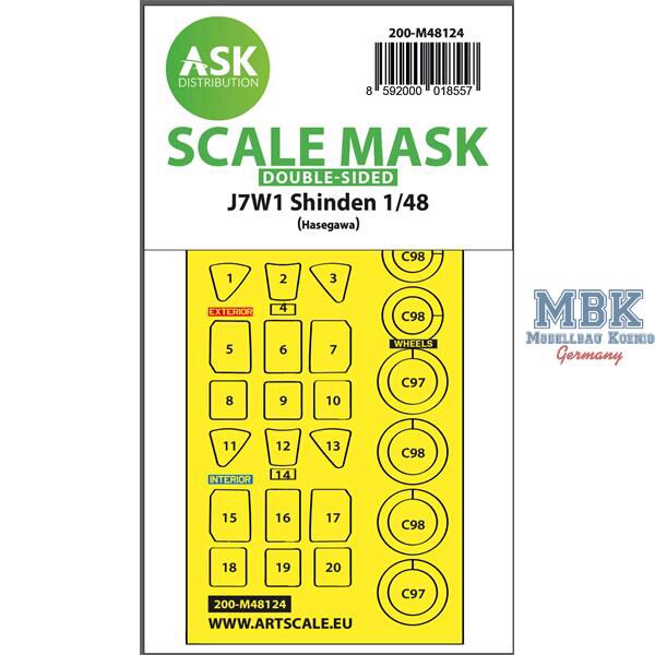 Artscale ASK200-M48124 J7W1 Shinden double-sided express mask, self-adh.