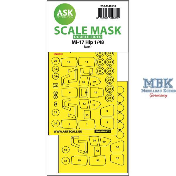 Artscale ASK200-M48132 Mil Mi-17Hip double-sided express mask for AMK