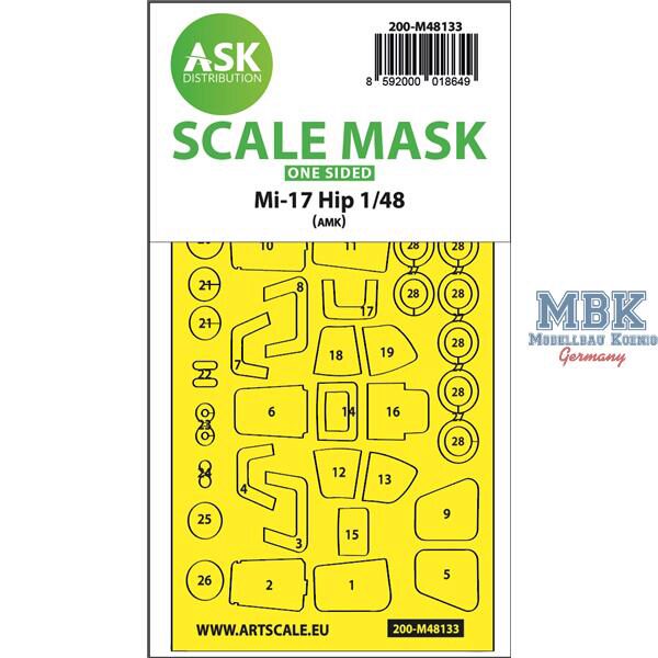Artscale ASK200-M48133 Mil Mi-17Hip one-sided express mask for AMK
