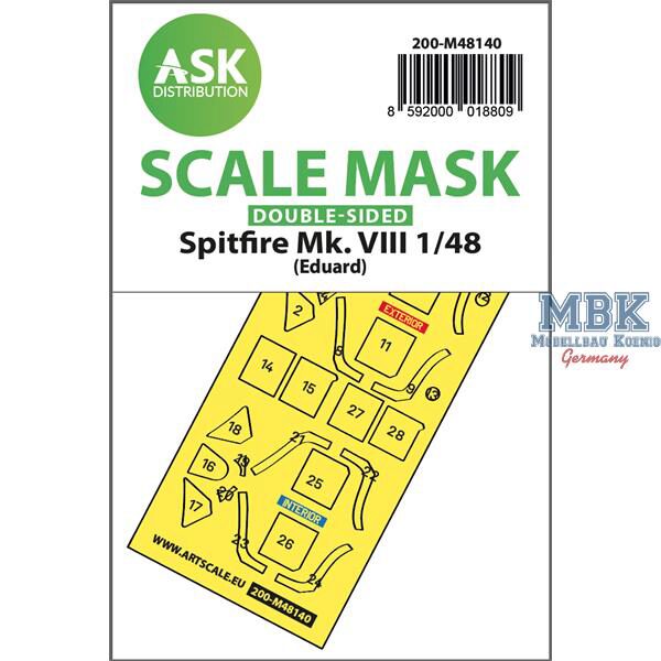 Artscale ASK200-M48140 Spitfire Mk.VIII double-sided express fit mask