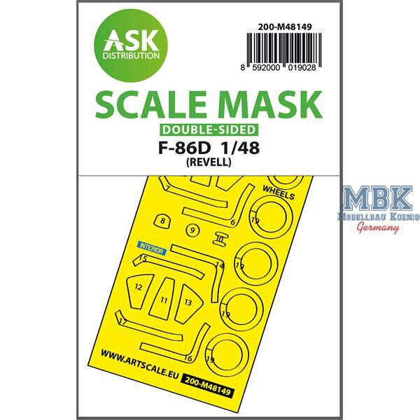 Artscale ASK200-M48149 F-86D double-sided express fit mask for Revell