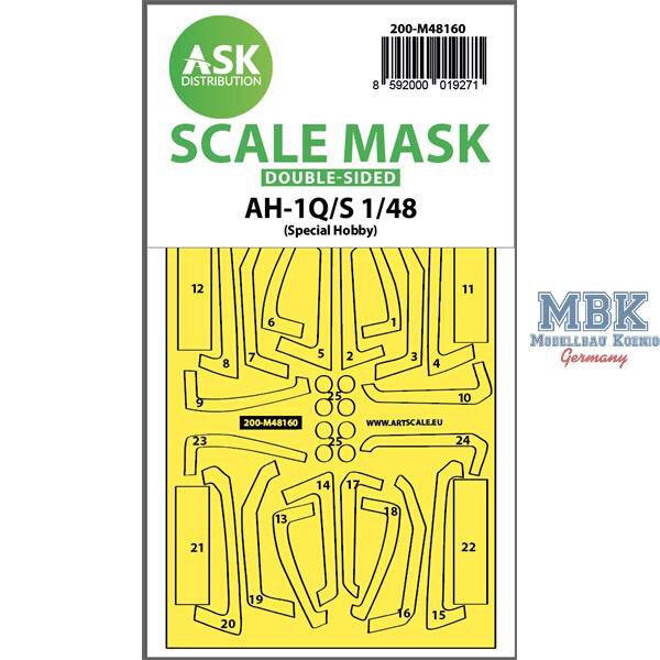 Artscale ASK200-M48160 AH-1Q/S Cobra double-sided fit express mask for SH
