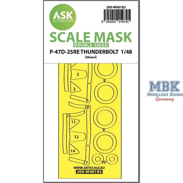 Artscale ASK200-M48183 P-47D-25RE T double - sided fit express mask