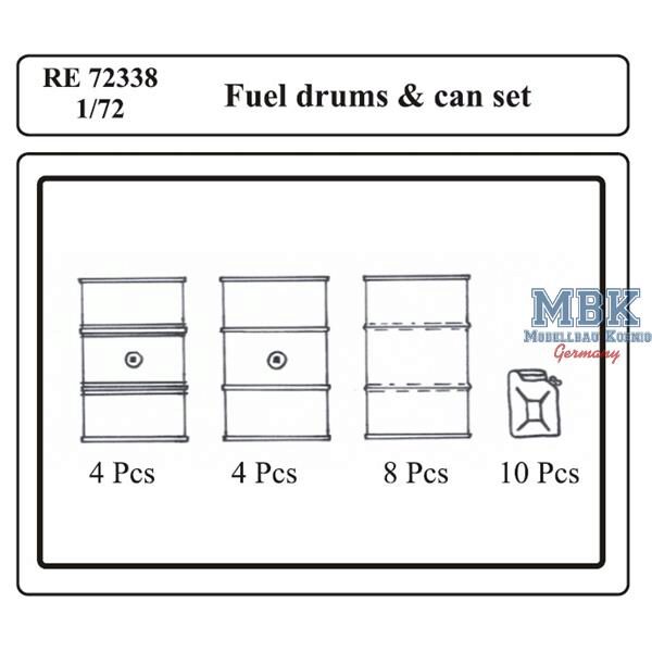 ATTACK ATT72338 Fuel Drums & Can set 1/72