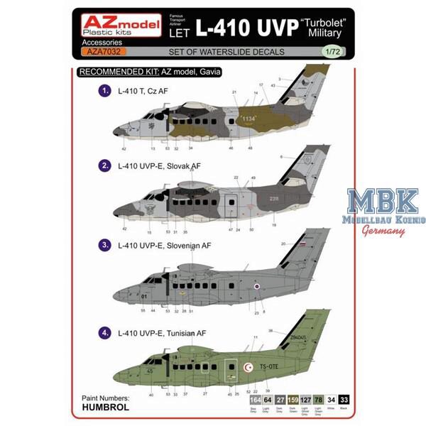 AZ Models AZA7032 LET L-410UVP Turbolet „Military“