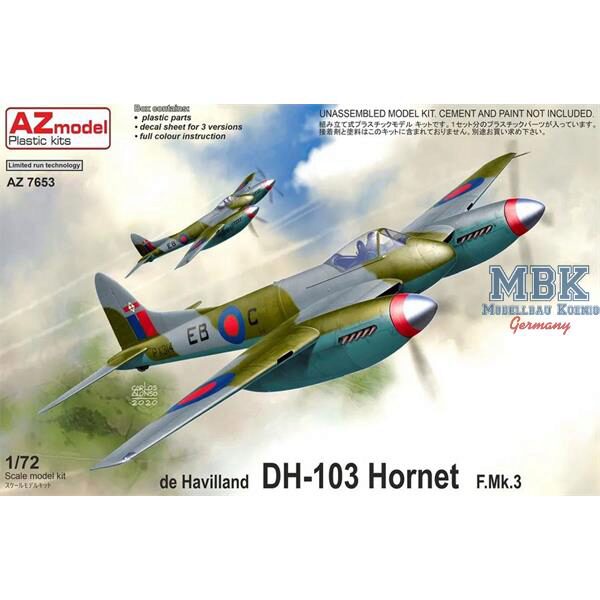AZ Models AZM7653 de Havilland DH-103 Hornet F.Mk.3
