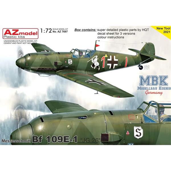 AZ Models AZM7697 Messerschmitt Bf-109E-1 „JG.26“
