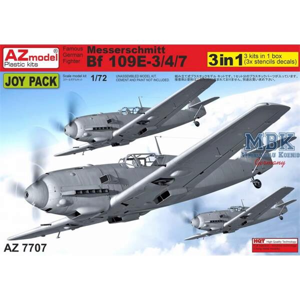 AZ Models AZM7707 Messerschmitt Bf 109E-3/ 4/ 7  Joy Pack  (3 Kits)