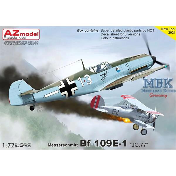 AZ Models AZM7805 AZM7805 Messerschmitt Bf 109E-1 „JG.77“