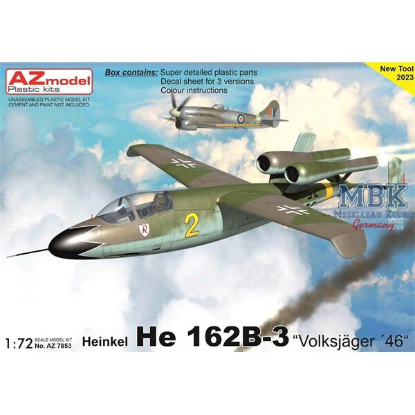 AZ Models AZM7853 Heinkel He 162B-3  Volkjäger 46 