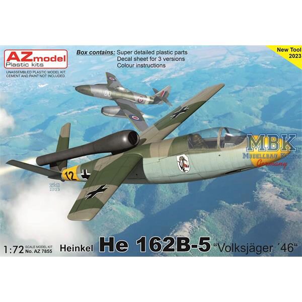 AZ Models AZM7855 Heinkel He 162B-5  Volkjäger 46 