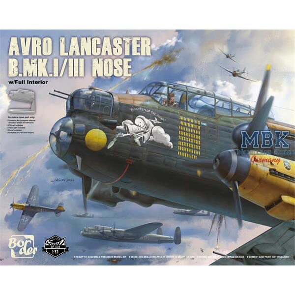Border Model BF-008 Avro Lancaster B Mk.I/II Nose kit w/ full interior