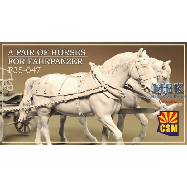 Copper State Models CSM-F35047 A pair of horses for Fahrpanzer