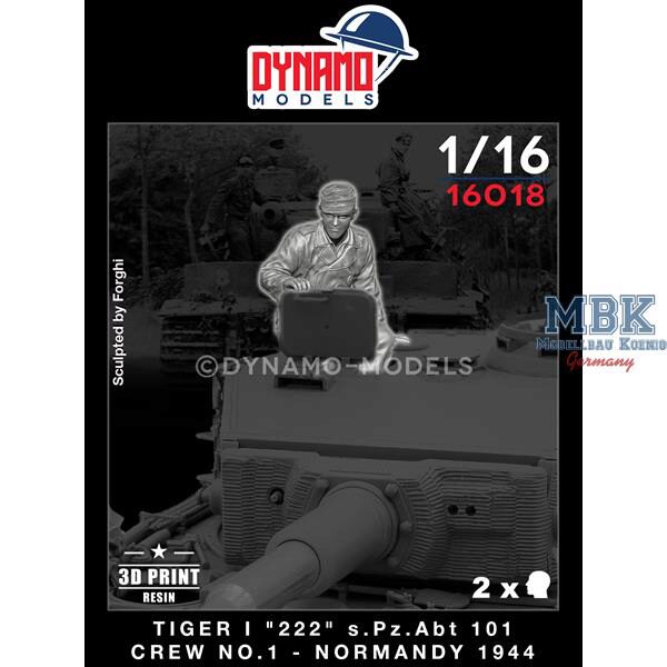 Dynamo Models DYM16018 Tiger I 222 s.Pz.Abt.101-Crew No.1 Normandy 1944