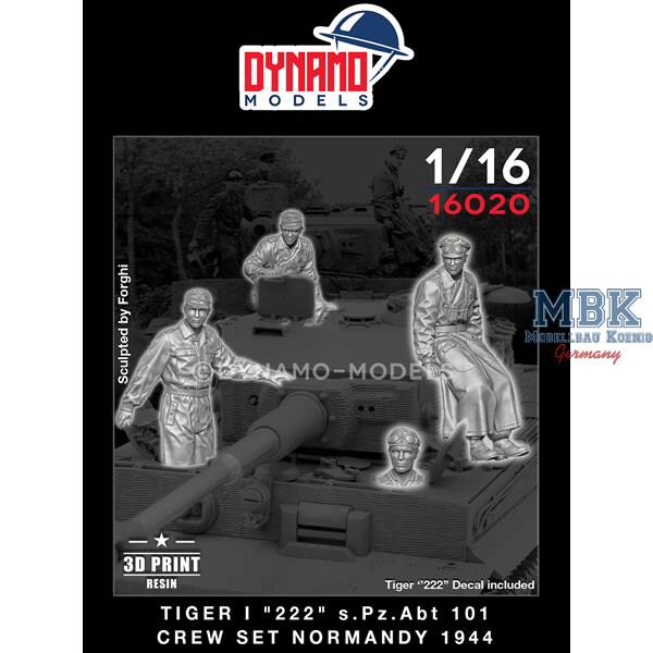 Dynamo Models DYM16020 Tiger I 222 s.Pz.Abt.101-Crew Normandy 1944 Set