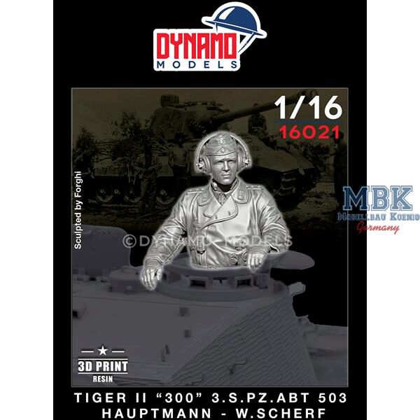 Dynamo Models DYM16021 Tiger II “300” s.Pz.Abt 503 Hauptmann - W.Scherf