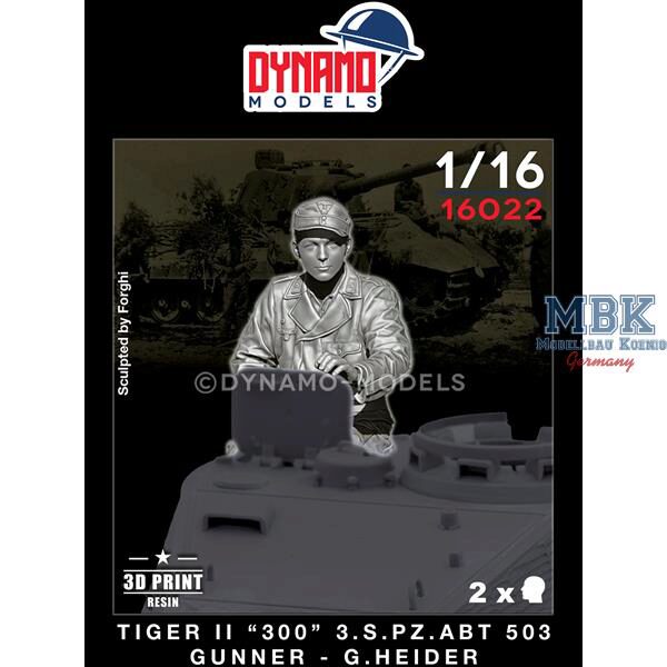 Dynamo Models DYM16022 Tiger II “300” s.Pz.Abt 503 Gunner - G.Heider