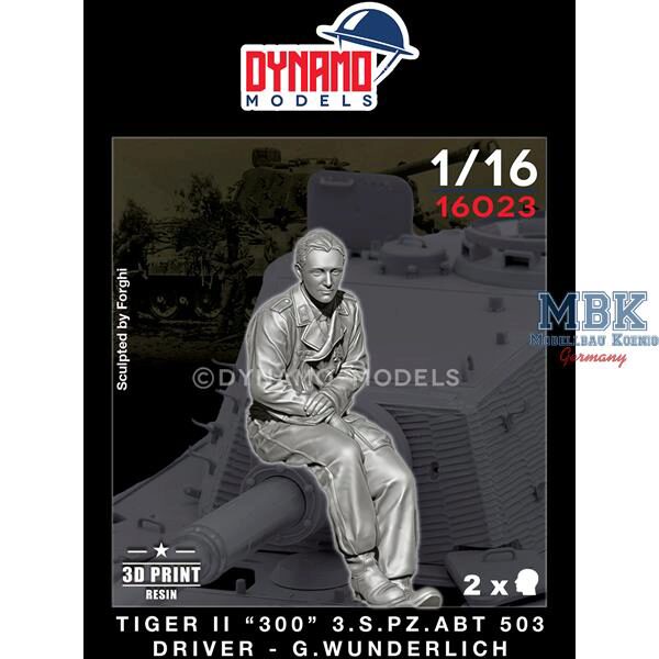 Dynamo Models DYM16023 Tiger II “300” s.Pz.Abt 503 Driver - G.Wunderlich