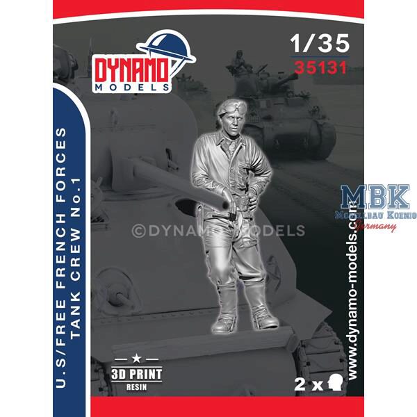Dynamo Models DYM35131 U.S/Free French Forces Tank Crew No.1