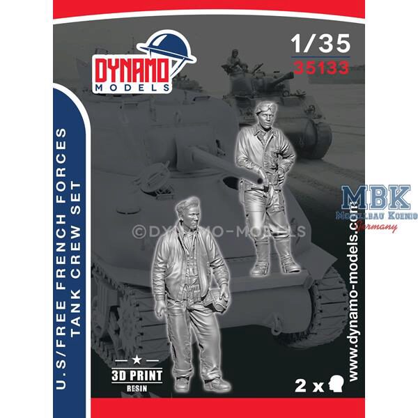 Dynamo Models DYM35133 U.S/Free French Forces Tank Crew Set