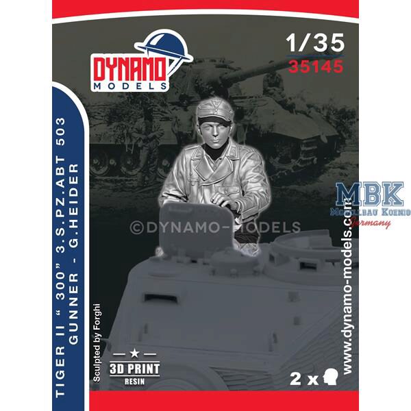 Dynamo Models DYM35145 Tiger II “300” s.Pz.Abt 503 Gunner - G.Heider
