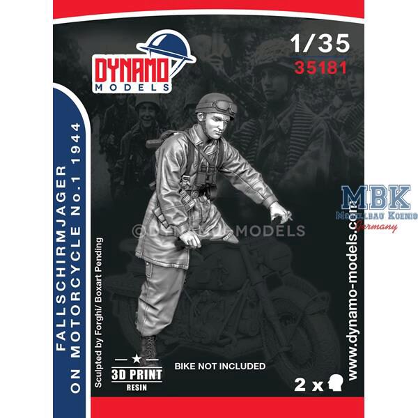 Dynamo Models DYM35181 Fallschirmjäger on motorcycle No.1 - Normandy 1944