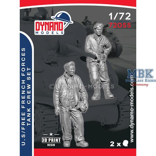 Dynamo Models DYM72055 U.S/Free French Forces Tank Crew Set
