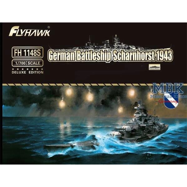 FLYHAWK FH1148s German Battleship Scharnhorst 1943 Deluxe Edition