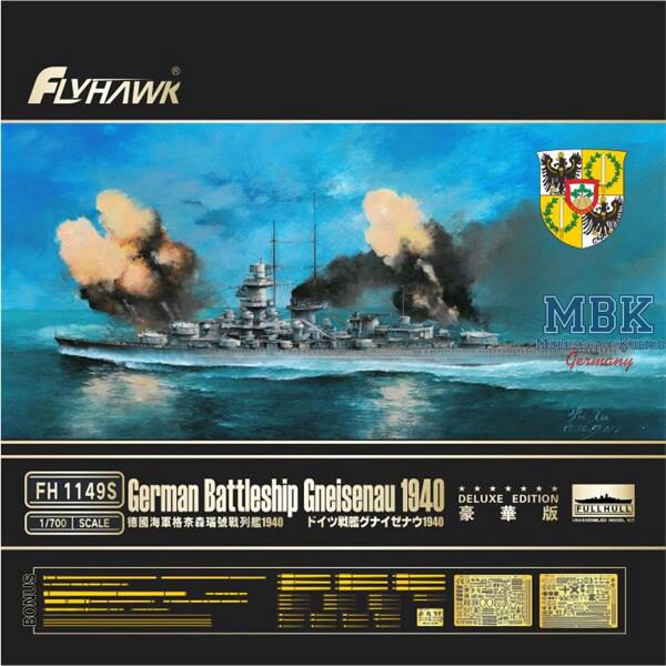 FLYHAWK FH1149S German Battleship Gneisenau 1940 - Deluxe Edition