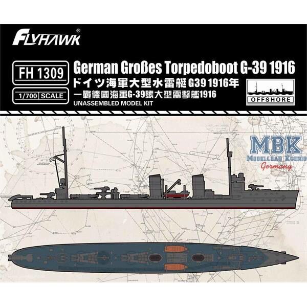 FLYHAWK FH1309 Grosses Torpedoboot G-39 1916